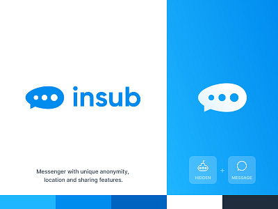 Insub Messenger Logotype design insub logo messenger