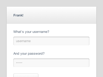 Frank cms login simple