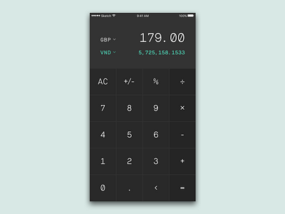 Calculator—Daily UI #004 app calculator clean daily100 dailyui day004 design interface ios minimal ui ux