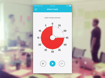 Countdown Timer—Daily UI #014 app countdown daily100 dailyui day014 design gv ios minimal sprint timer ui