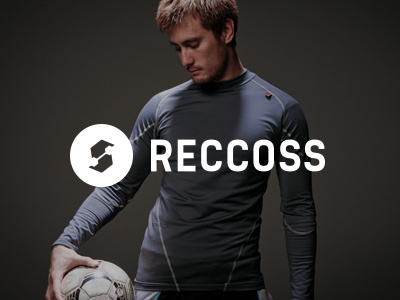 RECCOSS Logo action branding clean corporate football icon identity logo soccer sports type