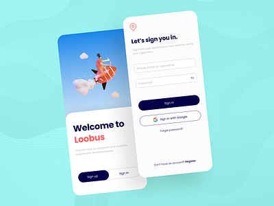 Login / Sign in page design app design illustration login login design login page mobile mobile app mobile app design mobile design mobile ui sign in ui ux