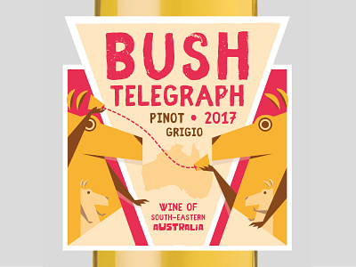 Bush Telegraph (white) branding design graphic design illustration label design vector