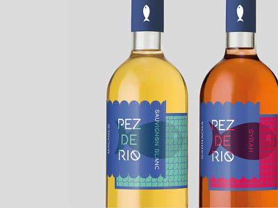 Pez de Rio (colour) design graphic design illustration label design vector