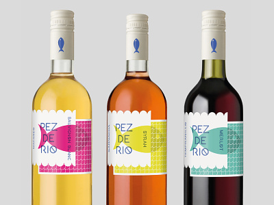 Pez de Rio (white) design graphic design illustration label design vector