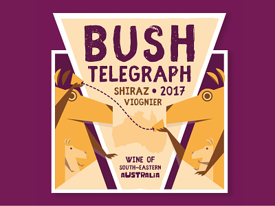 Bush Telegraph (red) design graphic design illustration label design vector