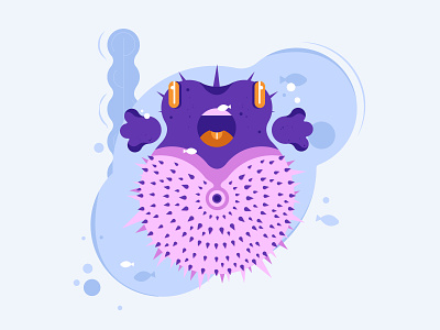 Pufferfish design graphic design illustration vector