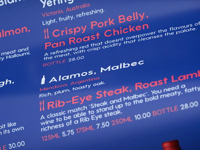 Food & wine pairing poster (2) design graphic design typography