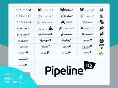 PipelineIQ Visual Identity Process brand identity branding idenity logo logo design logo process process