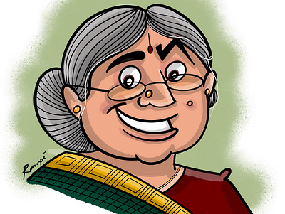 The Indian Granny applepencil design illustration ipadart procreate procreate art procreateapp tamil tamilnadu
