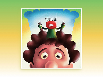 The "Youtube" Ratatouille applepencil cook cooking cooking app design hollywood illustration ipadart movie art procreate procreate art procreateapp ratatouille video videos youtube