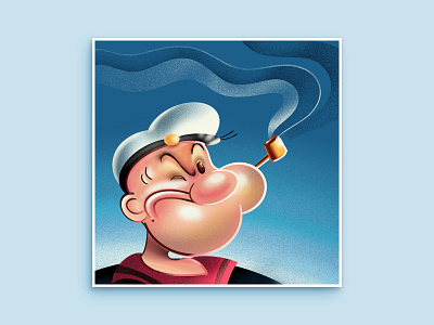 The sailor man 90s applepencil cartoon character design illustration ipadart popeye procreate procreate art procreateapp smoke