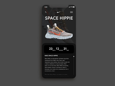 Daily UI - Nike Space Hippie Countdown Timer app branding daily ui design icon illustration logo ui ux vector