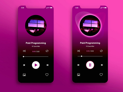 Daily UI - Music Player app daily ui design illustration media player music music app music player ui ux