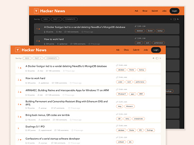 Hacker News Redesign Concept