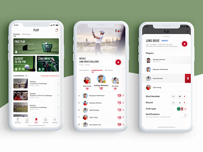 Mobile Launch Monitor - Golf App Design