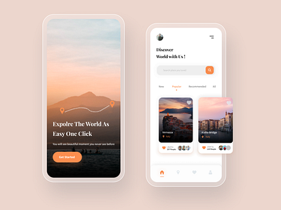 UI Design Vacation Trip App design mobile travel ui uiux