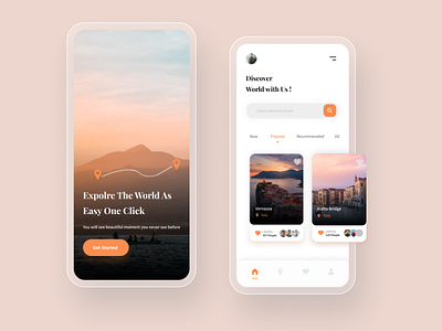 UI Design Vacation Trip App