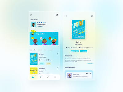 Book Author App Concept 3d app big sur design mobile ui uiux