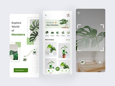 Plan App Concept - UI Design app design green minimal minimalism mobile nature plant plant app ui ui design uiux ux