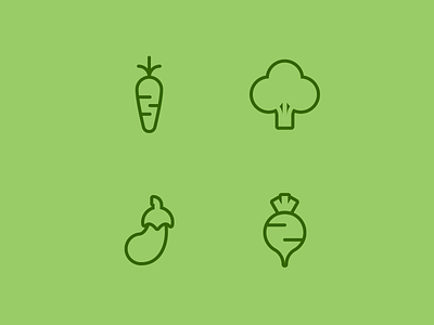 vegetables icons design flat icon illustration logo vector