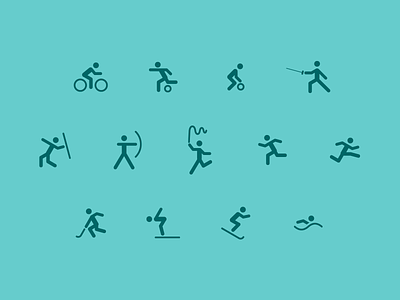 sports icons design flat icon illustration logo sports vector