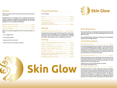 Skinglow folded brochure