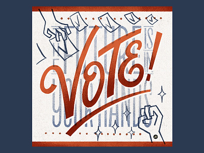 Vote! design graphicdesign hand lettering illustration lettering typography vote