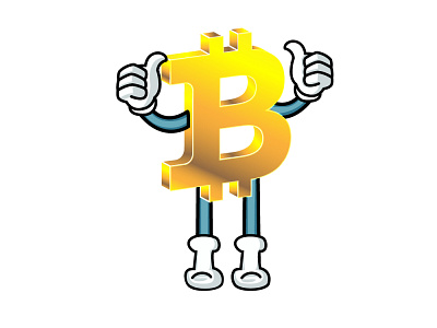 Bitcoin character bitcoin character illustration