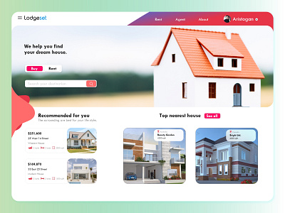 Real Estate Concept adobe xd application design business ecommerce website household mobile app real estate ui design ux design web application website