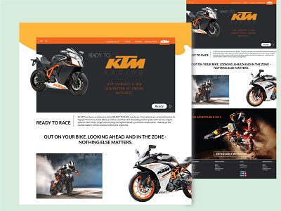 KTM Landing Page adobe xd web design website