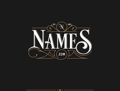 Names design logo typeface typogaphy vector vintage