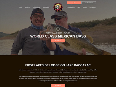 Lake Fishing Website adventure branding design fishing form graphic design lake sports typography ui ux web website