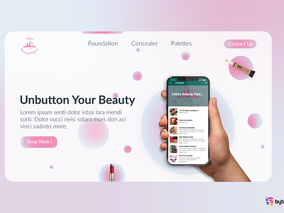 Cosmetic store landing page