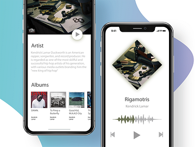 Music Player Mockup iphone mock up music ui ui ux design