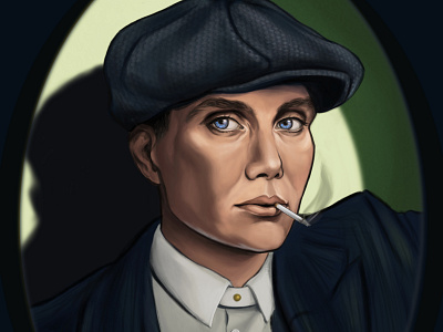 Thomas Shelby drama face paint illustration peaky blinders portrait portrait art shelby tv shows