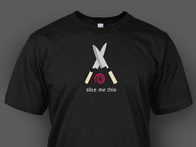 Sushi Knives T-Shirt branding design illustration