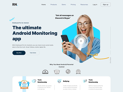 Android Monitoring app Web Design