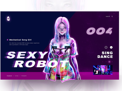 Sexy robot 04 app dailyui dancer design fashion future illustration ios robot science and technology sexy sexy robot shirley yao uigreat uiux