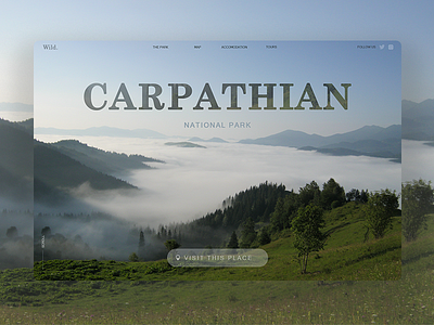 Design for Carpathian's national park website design flat design mainpage minimalist design nature pure travel web