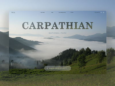 Design for Carpathian's national park  website