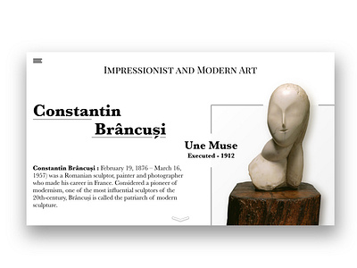 Art sales - Website Template (Brancusi Art)