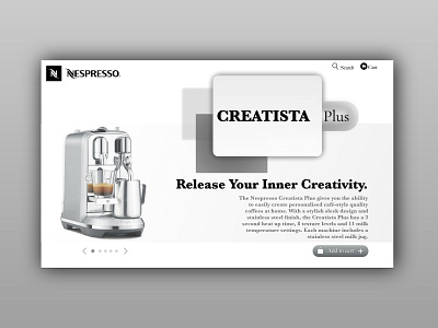 Nespresso Creatista - Website Design adobe xd branding design illustration photoshop sketch ui ux web website