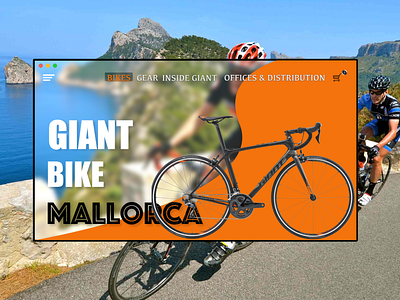 GIANT BIKE Mallorca Website adobe animation art branding design flat illustration minimal photoshop sketch ui ux web website xd