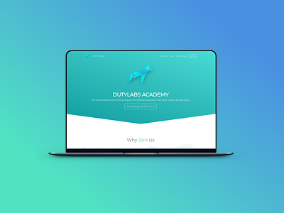 DutyLabs Academy 2019 Website Design adobe xd design flat illustration minimal photoshop sketch vector web website