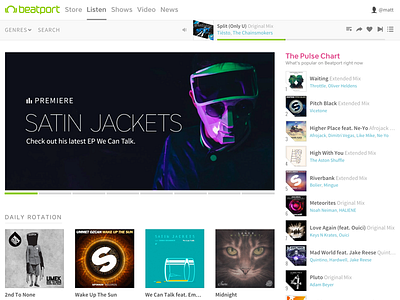 Beatport Streaming Homepage