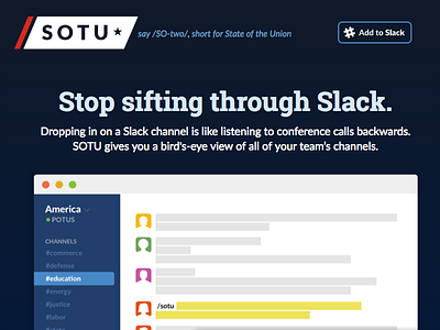 SOTU Landing Page