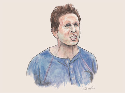 Dennis colored pencil dennis its always sunny its always sunny in philadelphia portrait watercolor
