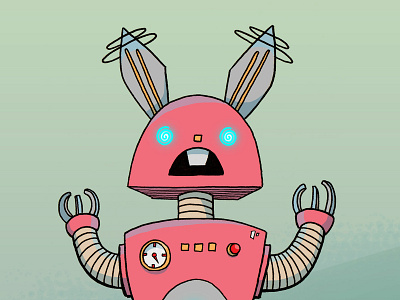 Robot 013 daily drawing drawing illustration photoshop rabbit robot robot rabbit sketch
