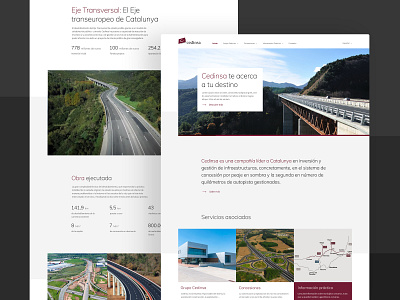 Website Cedinsa design highway infrastructure road roads tracks way web web design website website design